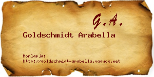 Goldschmidt Arabella névjegykártya